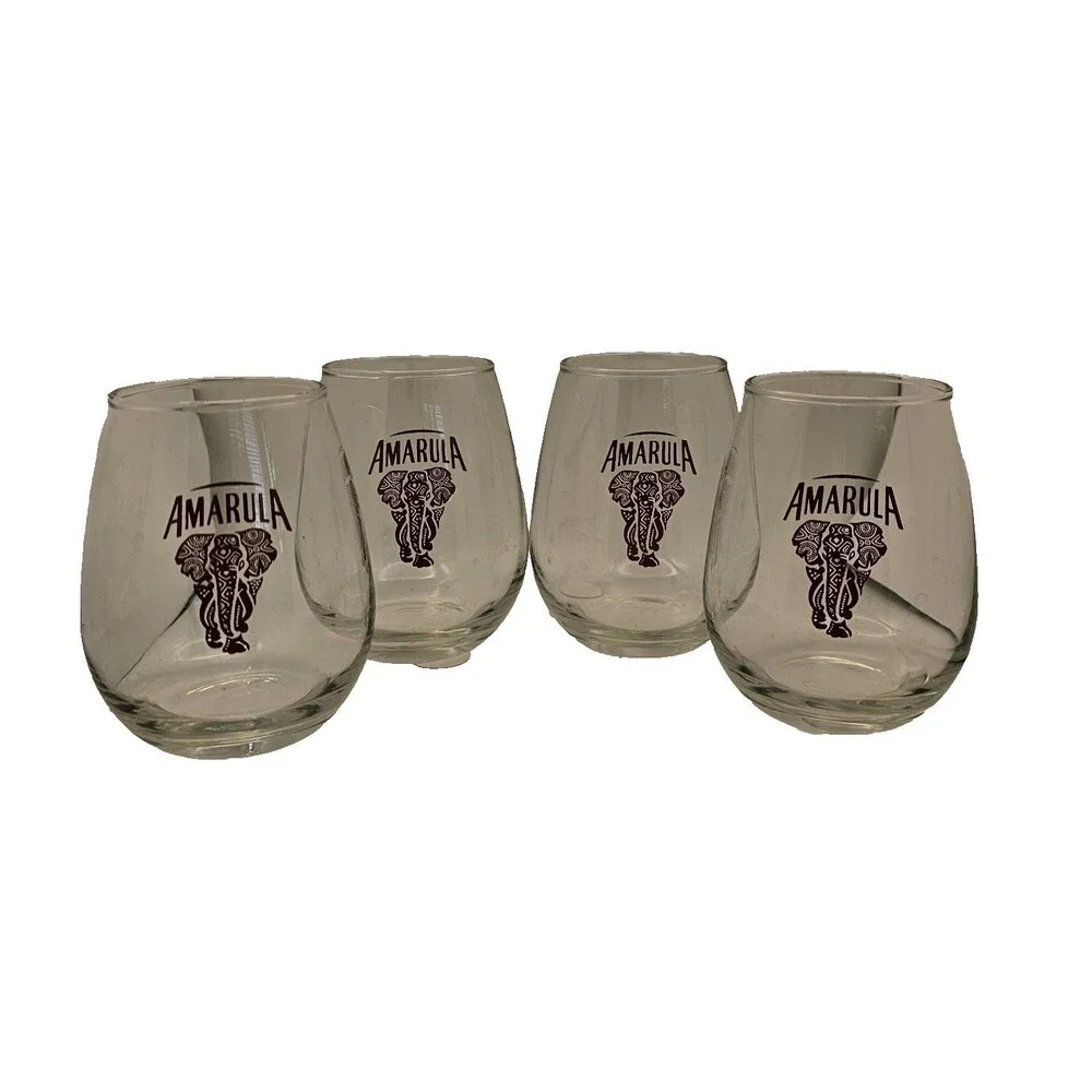 Amarula wine/cocktail stemless glasses 12oz Set of 8